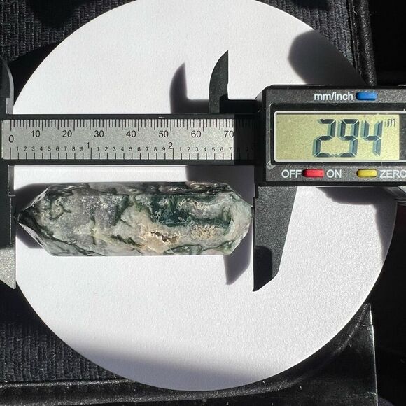 Moss Agate Crystal Double Terminated‎ Point (#1) - Picture 13 of 15